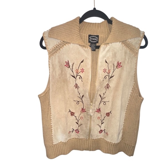 Vintage Designers Originals | Leather Vest - Size L - Picture 1 of 8